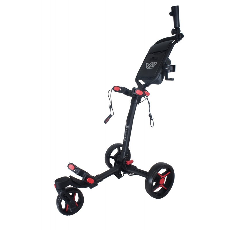 Axglo Tri-360 V2 wózek golfowy, czarno/czerwony