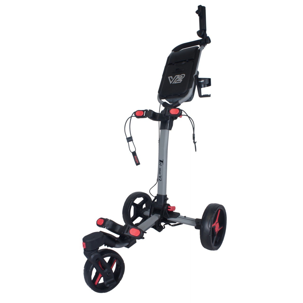 Axglo Tri-360 V2 wózek golfowy, szaro/czerwony