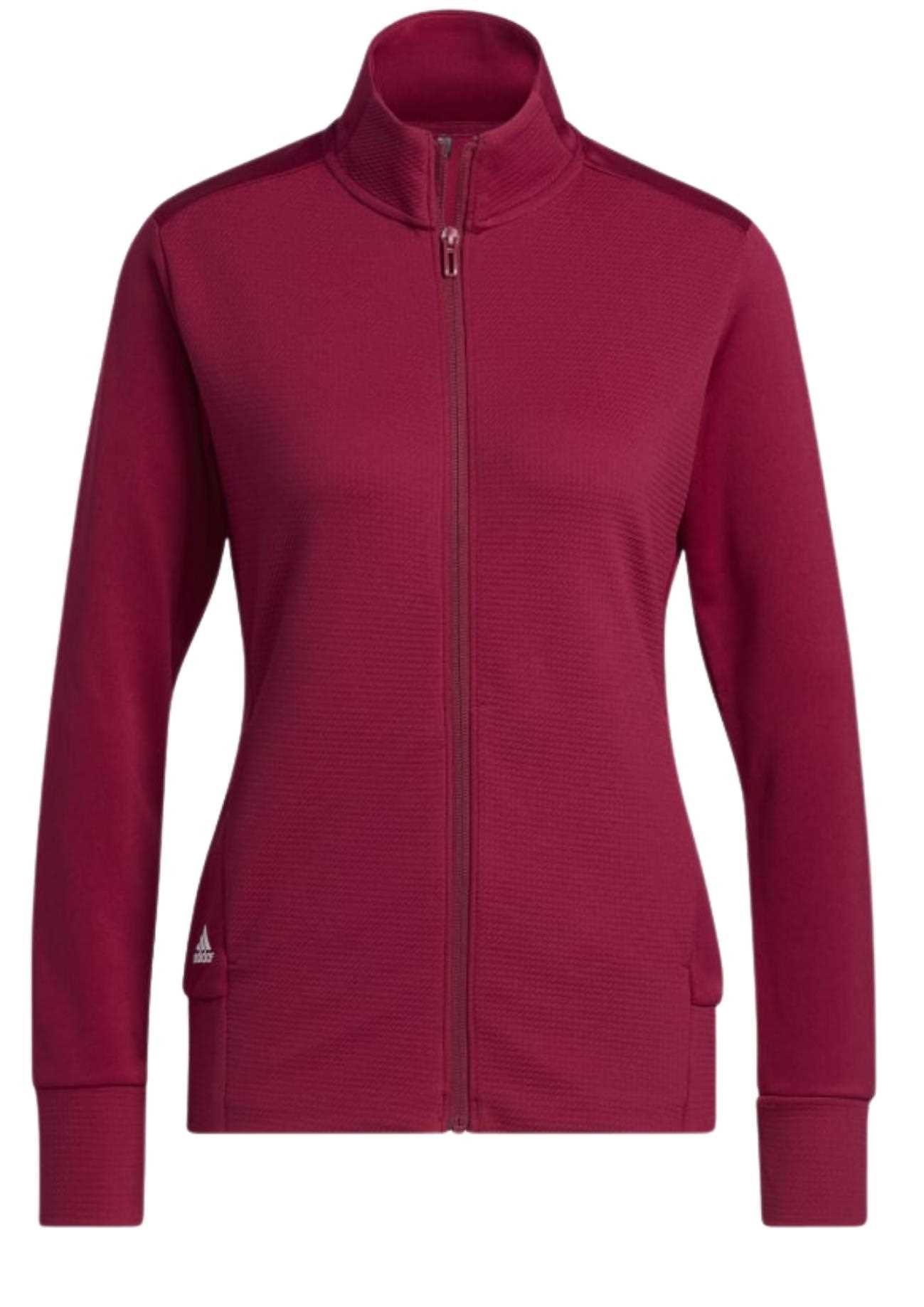 Adidas Textured Full-Zip damska bluza, czerwona