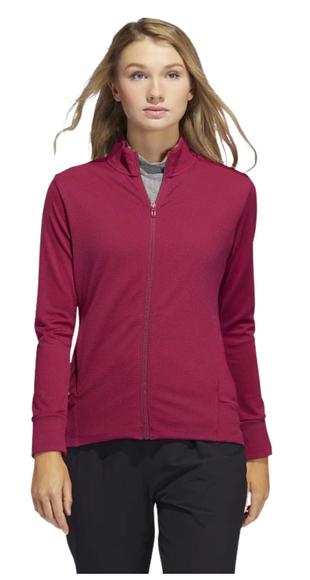 Adidas Textured Full-Zip damska bluza, czerwona