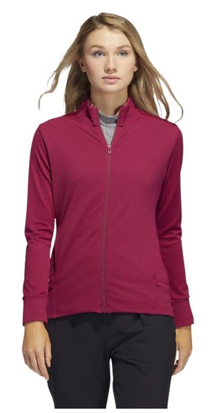 Adidas Textured Full-Zip damska bluza, czerwona