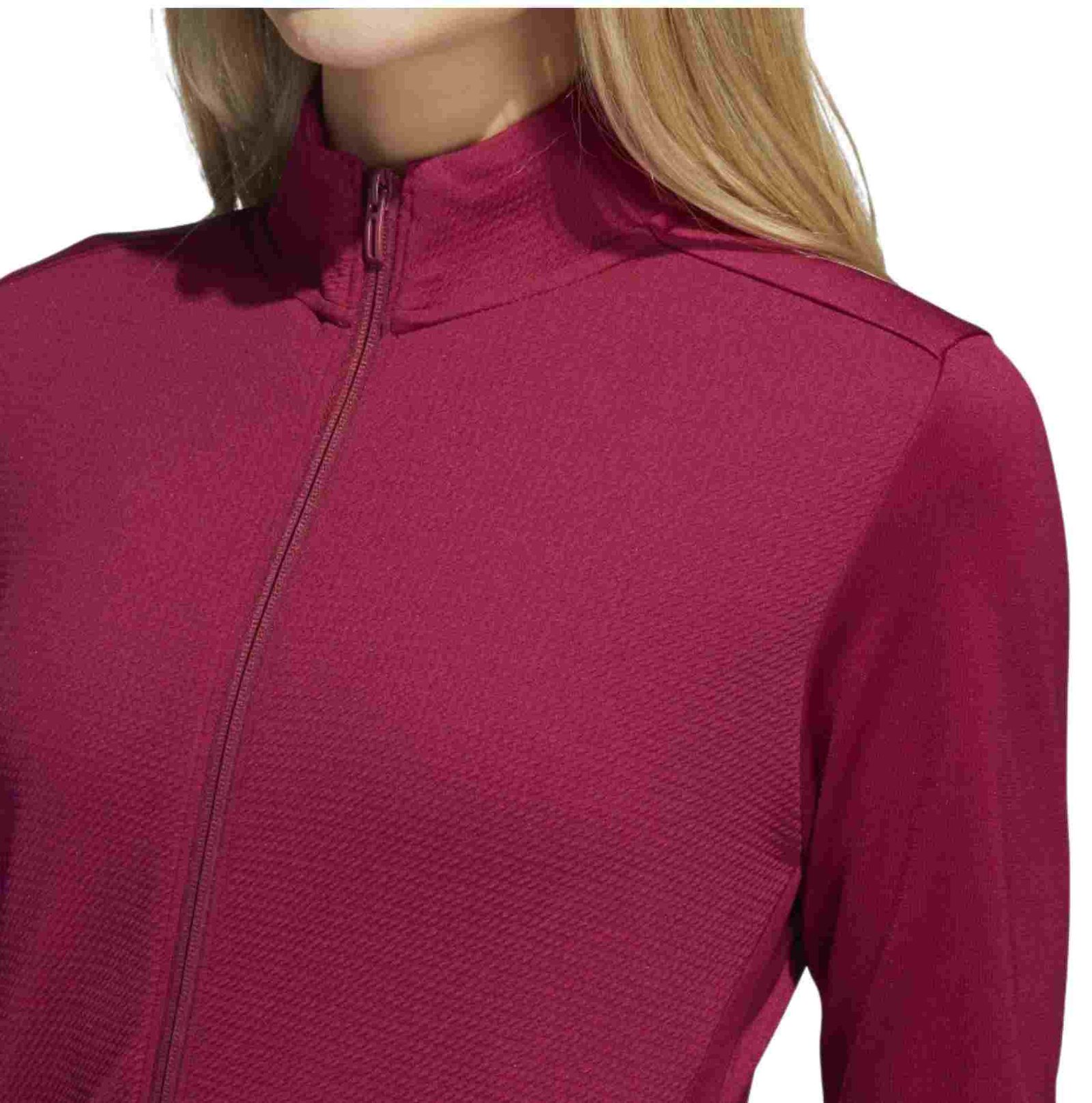 Adidas Textured Full-Zip damska bluza, czerwona