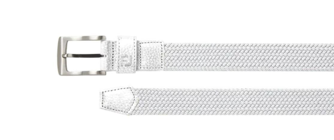 FootJoy Braided damski pasek, biały