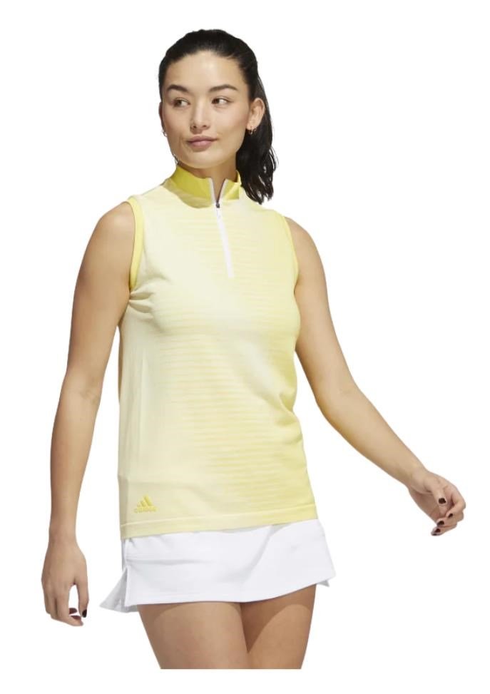 Adidas Primeknit damskie polo, żółte