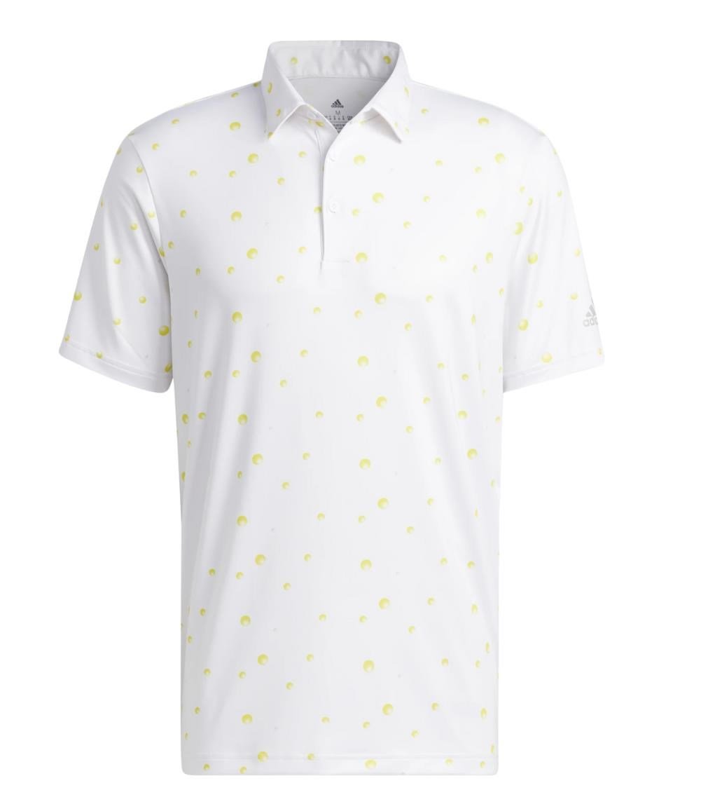 Adidas Ultimate 365 Allover Print męskie polo, biało/żółte