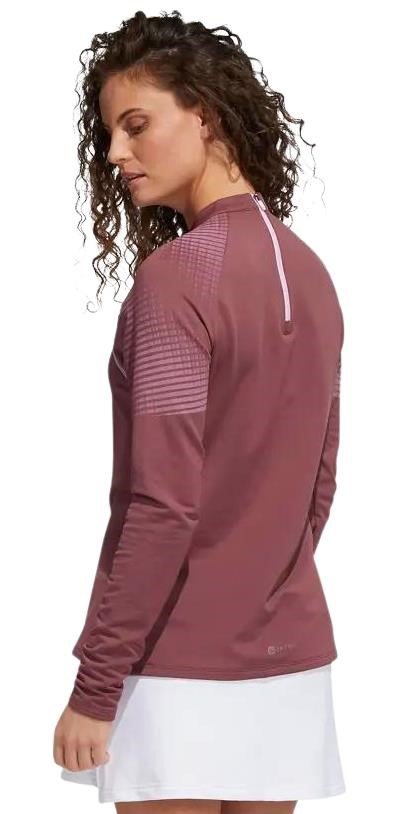 Adidas Cold Rdy Long Sleeve Top Mock bluza damska, burgundy