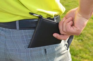 PGA Tour skórzane etui na Score Kartę z Akcesoriami