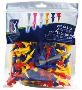 PGA Tour kolorowe Tee plastikowe, 200 sztuk