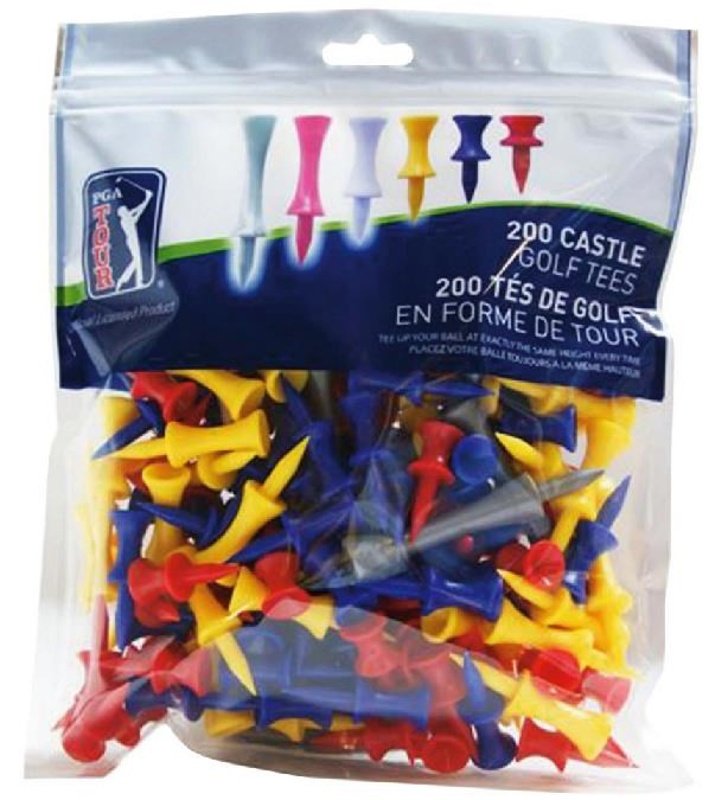 PGA Tour kolorowe Tee plastikowe, 200 sztuk