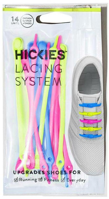 Hickies (14ks) - barevné/neon elastyczne sznurówki, neon multi