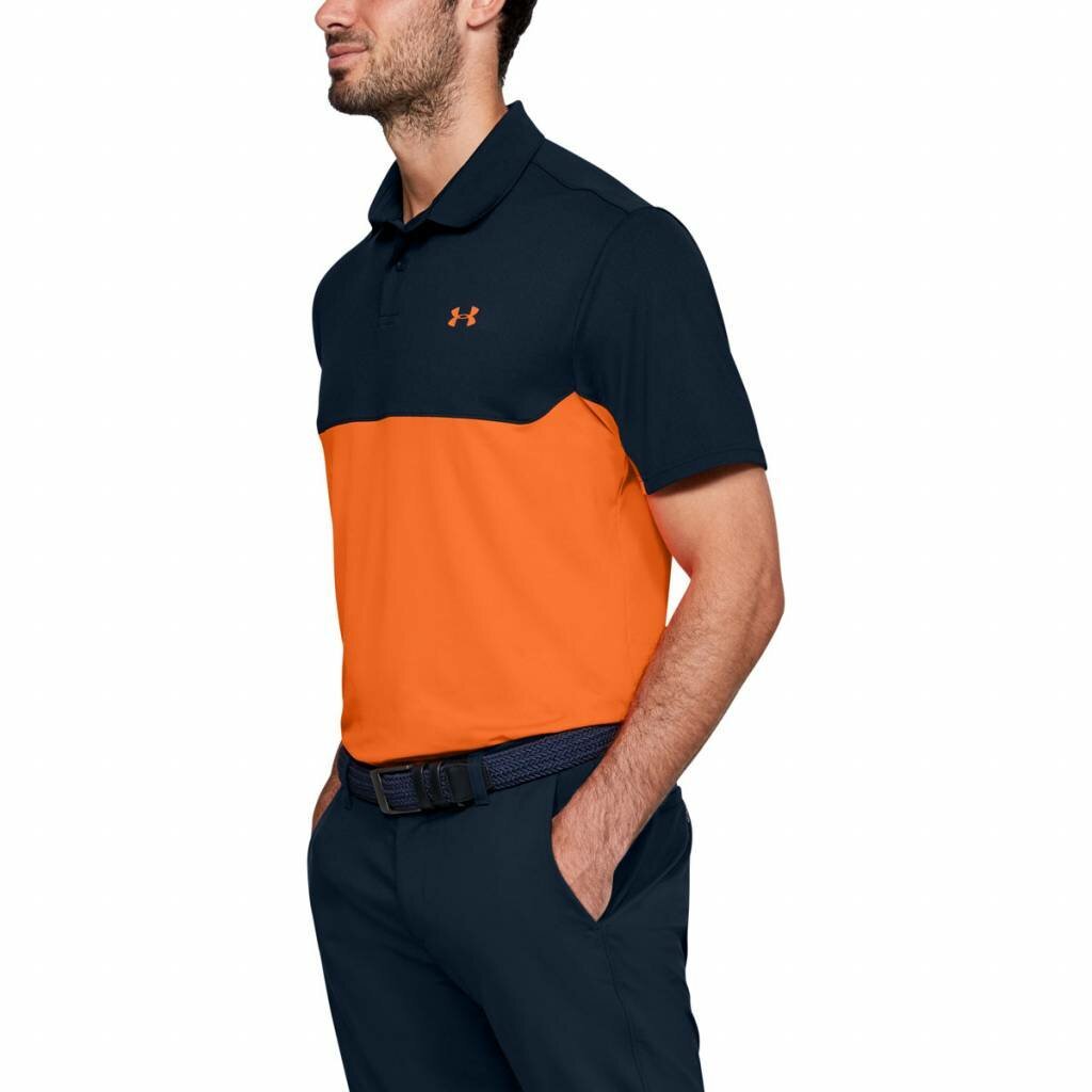 Under Armour Performance 2.0 Colourblock męskie polo, academy/orange