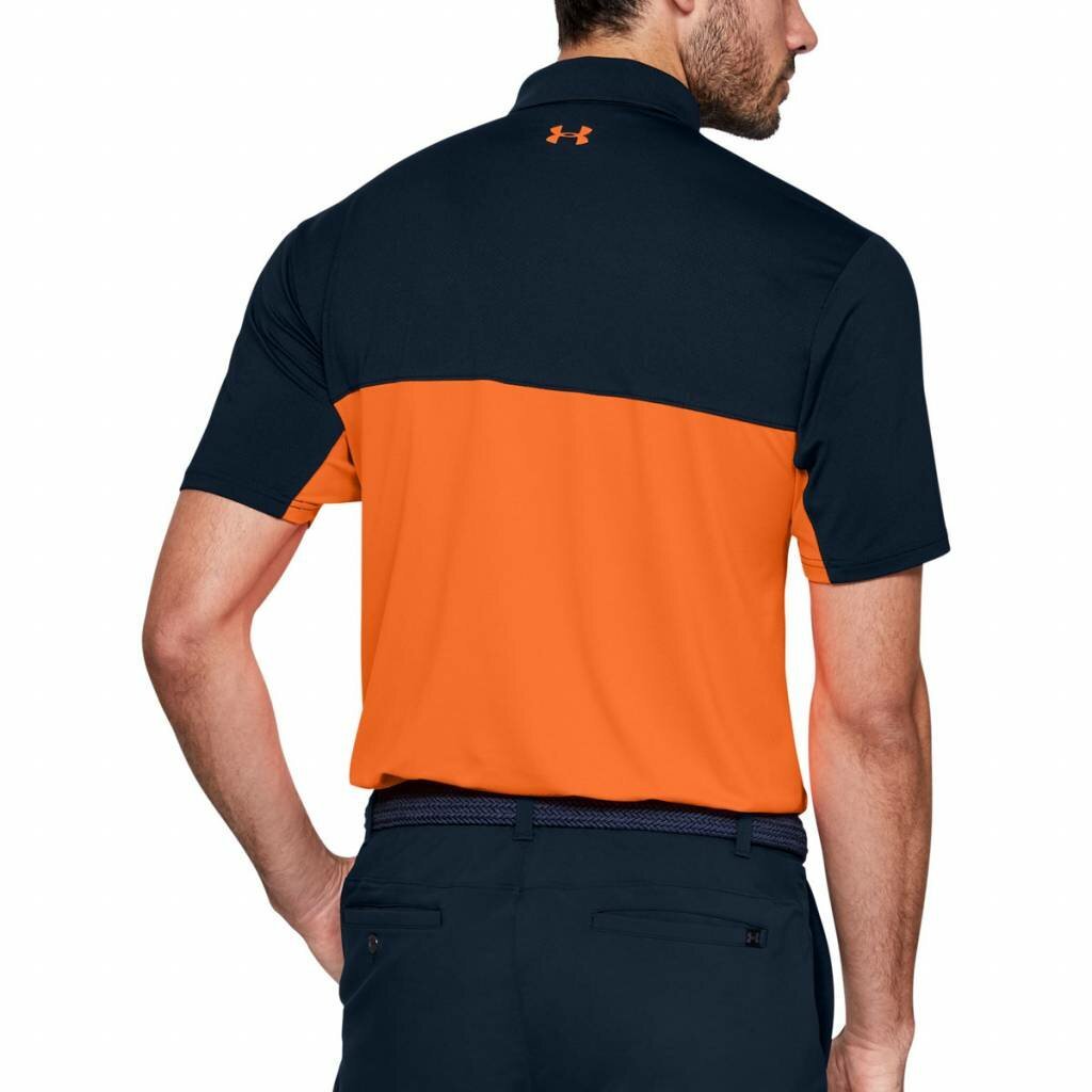Under Armour Performance 2.0 Colourblock męskie polo, academy/orange