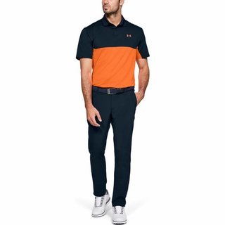 Under Armour Performance 2.0 Colourblock męskie polo, academy/orange