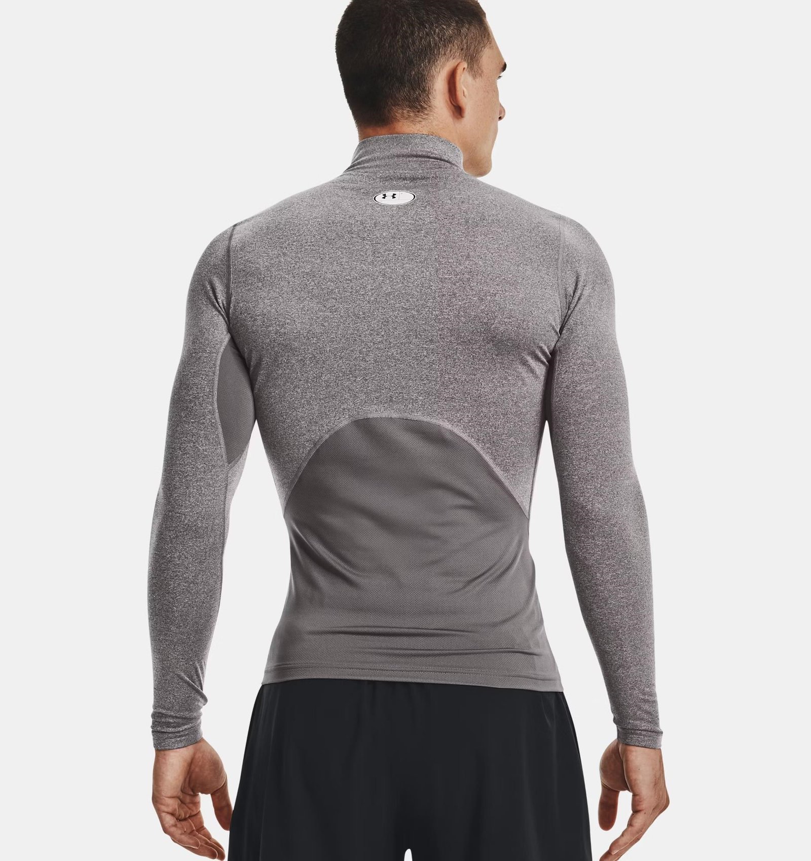 Under Armour ColdGear® Compression Mock męska zimowa koszulka kompresyjna, szara