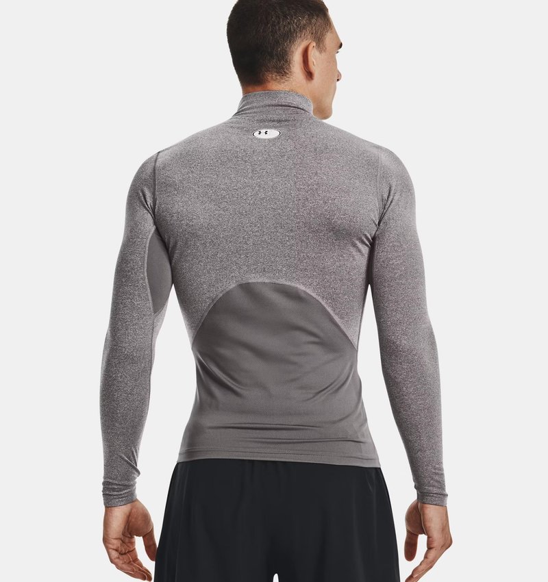 Under Armour ColdGear® Compression Mock męska zimowa koszulka kompresyjna, szara