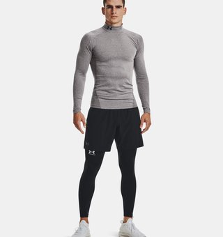 Under Armour ColdGear® Compression Mock męska zimowa koszulka kompresyjna, szara