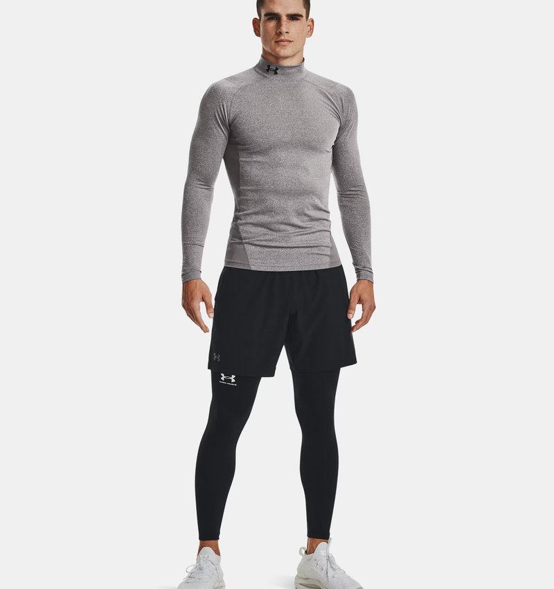 Under Armour ColdGear® Compression Mock męska zimowa koszulka kompresyjna, szara