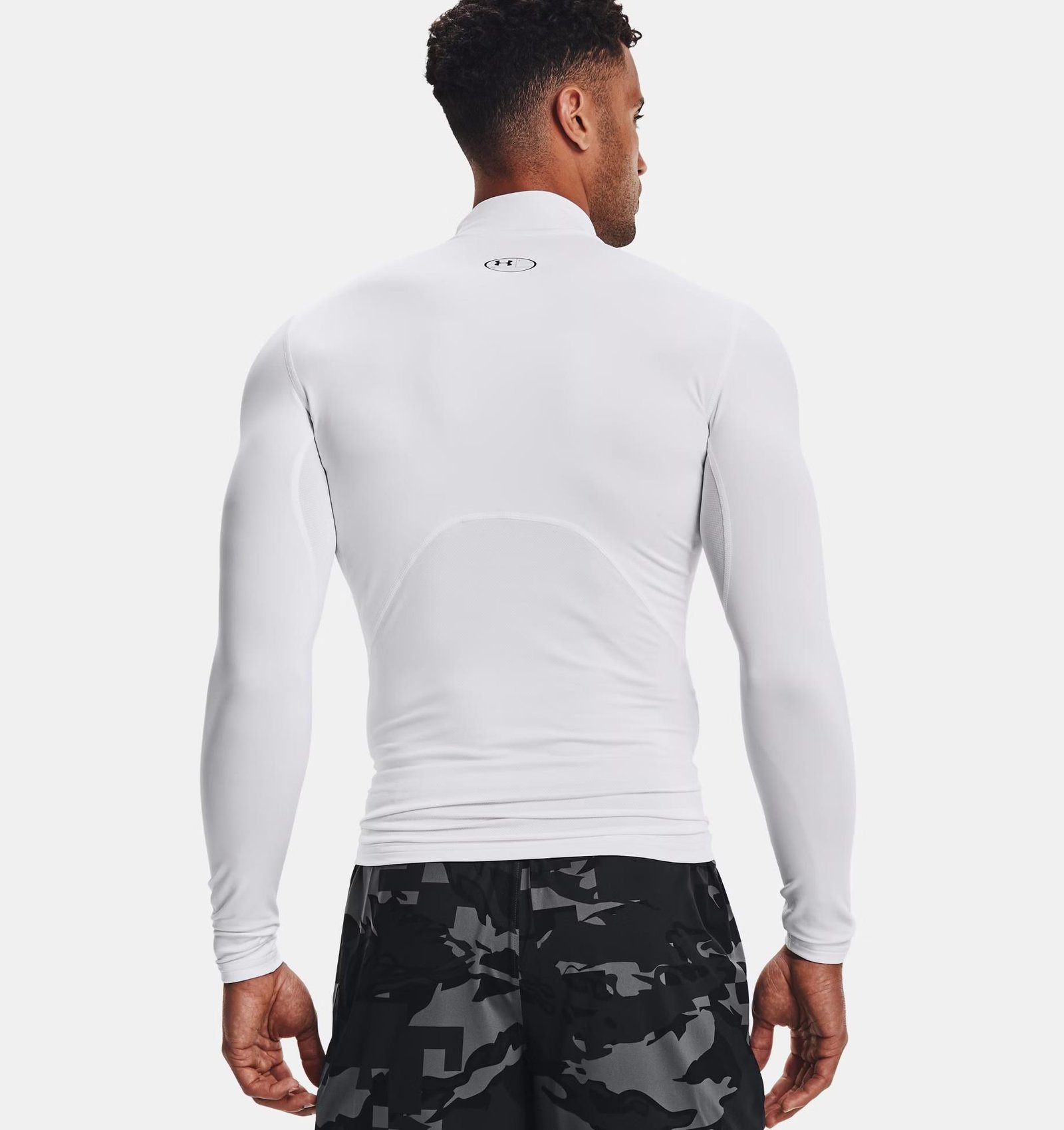 Under Armour ColdGear® Compression Mock męska zimowa koszulka kompresyjna, biała