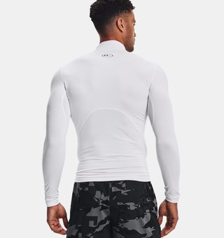 Under Armour ColdGear® Compression Mock męska zimowa koszulka kompresyjna, biała