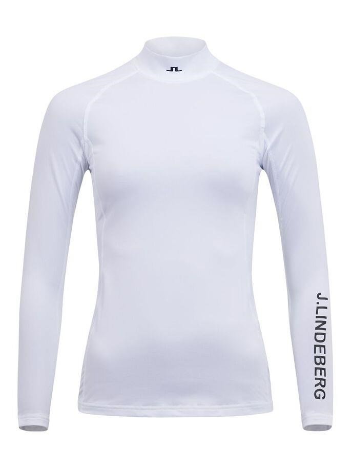 J.Lindeberg Asa Print Soft Compression damska koszulka kompresyjna, biała