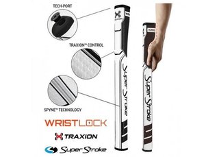 SuperStroke Traxion Wrist Lock putter grip, czarno/biały
