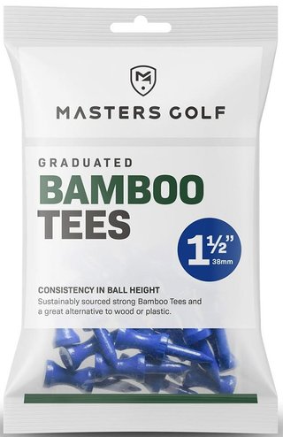 Masters Graduated Bamboo tee 38 mm, niebieskie, 25 szt.
