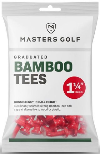 Masters Graduated Bamboo tee 32 mm, czerwone, 25 szt.