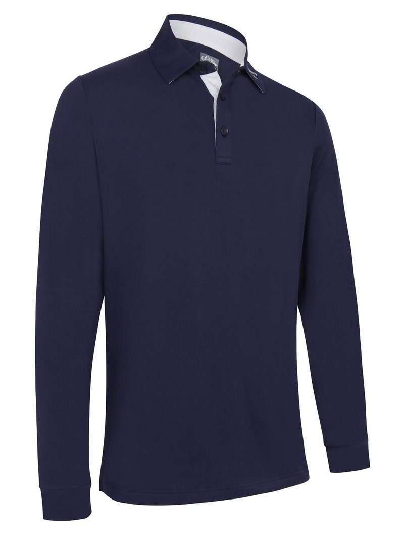 Callaway Long Sleeve Performance męskie polo, granatowe