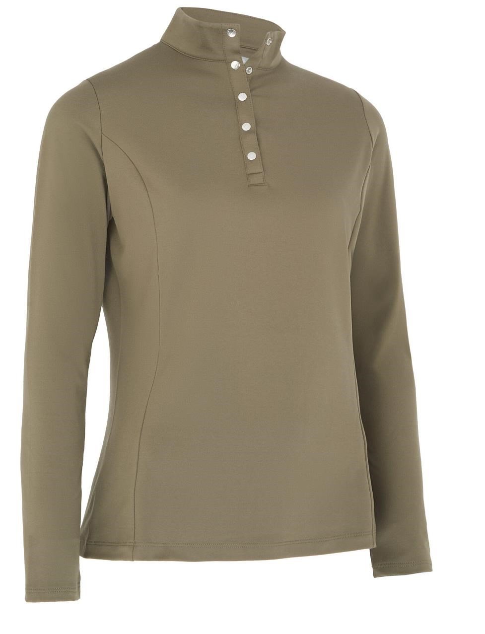Callaway Thermal Longsleeve Fleece Back Jersey damskie polo, industrial green