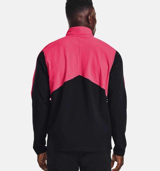 Under Armour Storm Windstrike 1/2 Zip męska kurtka, czarno/szaro/różowa