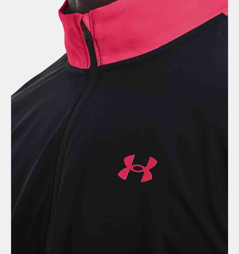 Under Armour Storm Windstrike 1/2 Zip męska kurtka, czarno/szaro/różowa