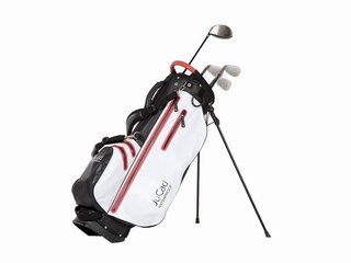 JuCad 2in1 Waterproof stand bag, czarno/biało/czerwony