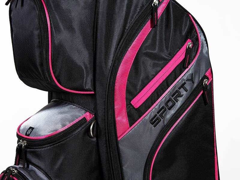 JuCad Sporty cart bag, czarno/różowy