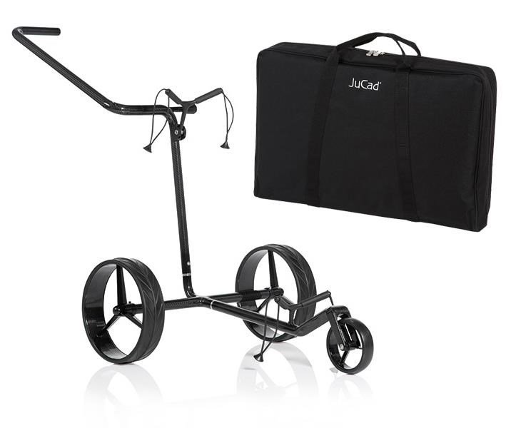 JuCad Carbon Shine 3-wheeled wózek golfowy + torba