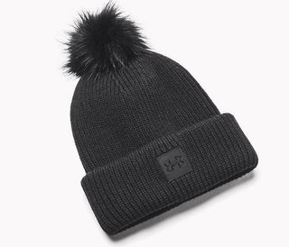 Under Armour Halftime Ribbed Pom damska czapka zimowa, czarny
