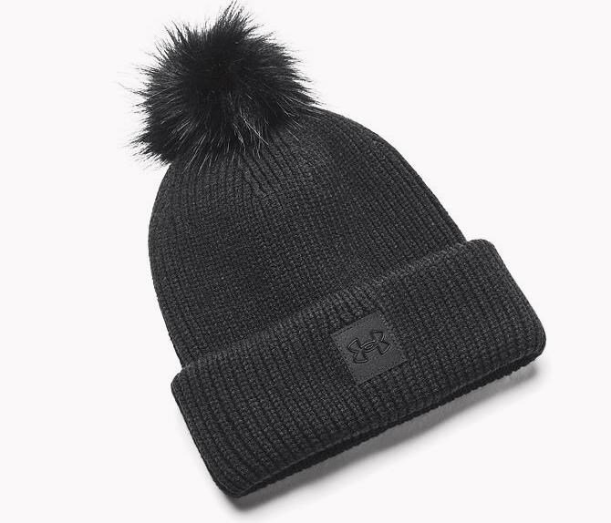 Under Armour Halftime Ribbed Pom damska czapka zimowa, czarny