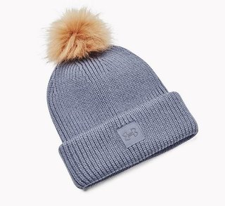 Under Armour Halftime Ribbed Pom damska czapka zimowa, aurora purple