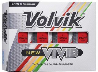 Volvik Vivid piłki golfowe, czerwone