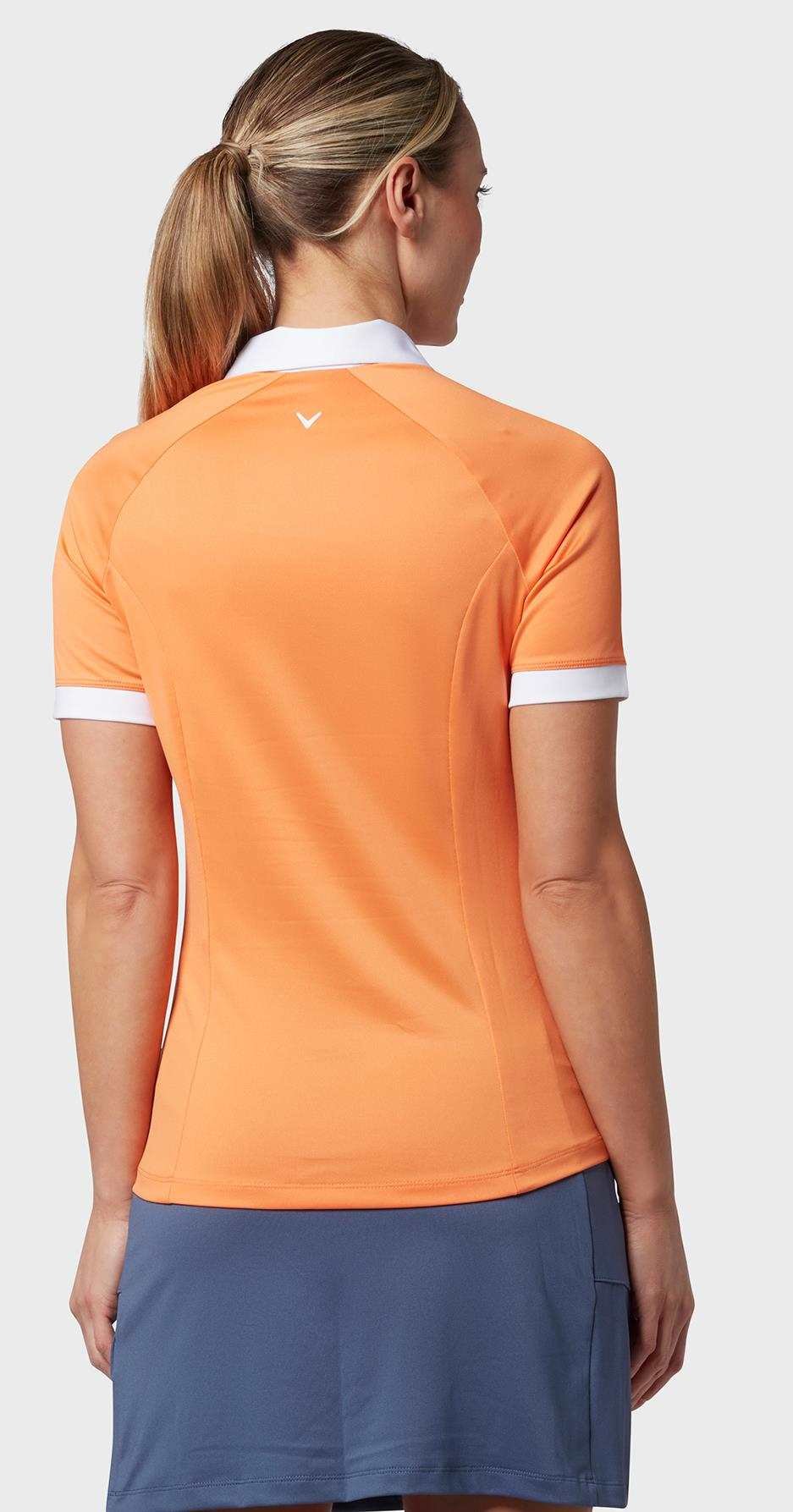 Callaway Short Sleeve Colorblock damskie polo, nectarine