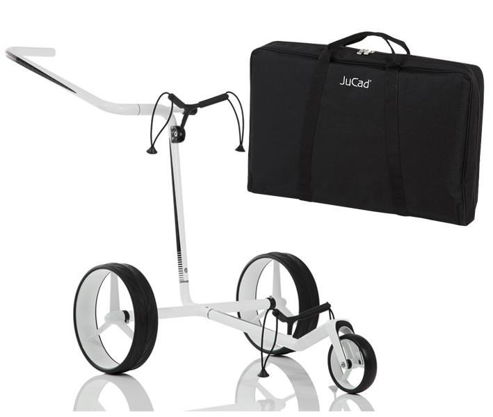 JuCad Carbon wózek golfowy, czarno/biały + torba