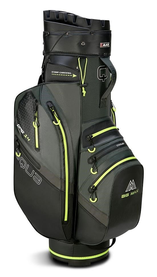 Big Max Aqua Silencio 4 Organizer cart bag, forest green/black/lime