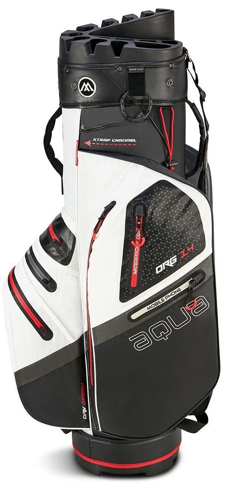 Big Max Aqua Silencio 4 Organizer cart bag, biało/czarno/czerwony