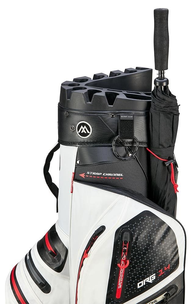 Big Max Aqua Silencio 4 Organizer cart bag, biało/czarno/czerwony