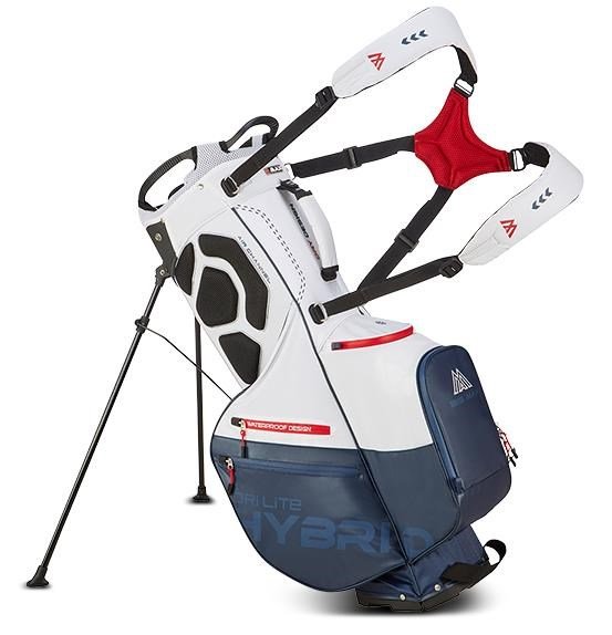 Big Max Dri Lite Hybrid Plus stand bag, biało/granatowo/czerwony