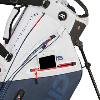 Big Max Dri Lite Hybrid Plus stand bag, biało/granatowo/czerwony