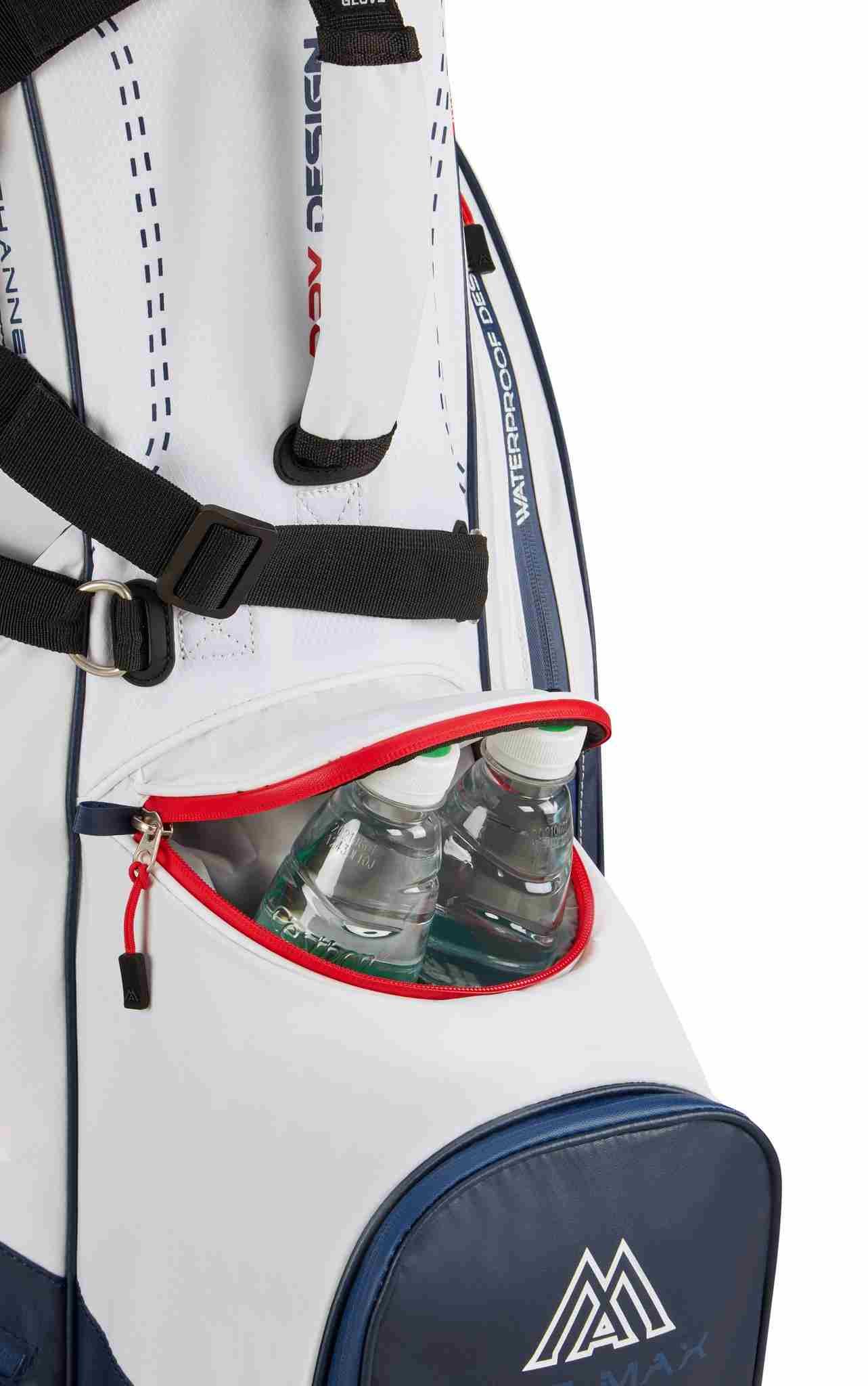 Big Max Dri Lite Hybrid Plus stand bag, biało/granatowo/czerwony