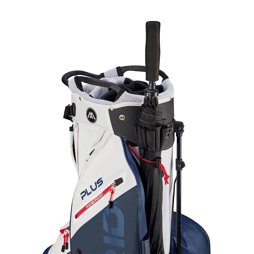 Big Max Dri Lite Hybrid Plus stand bag, biało/granatowo/czerwony