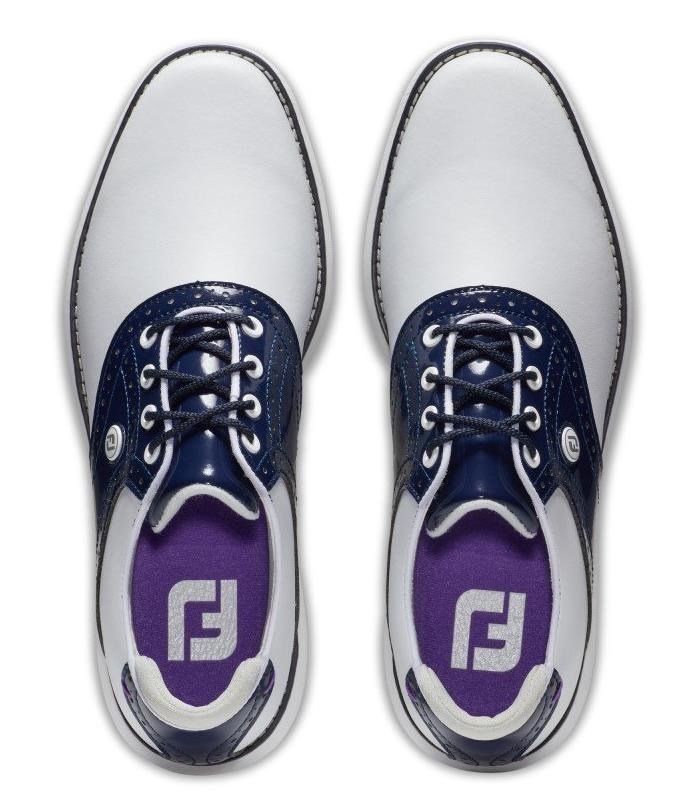 FootJoy Traditions damskie buty golfowe, biało/granatowe