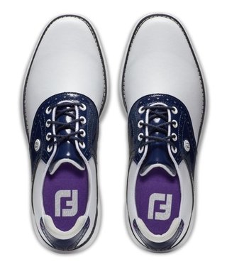 FootJoy Traditions damskie buty golfowe, biało/granatowe