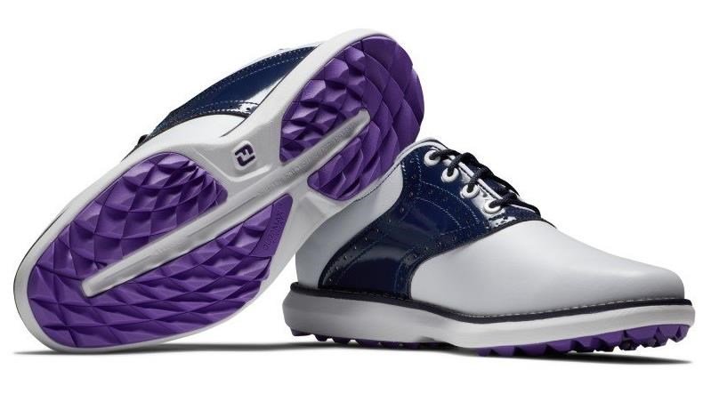 FootJoy Traditions damskie buty golfowe, biało/granatowe